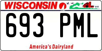 WI license plate 693PML