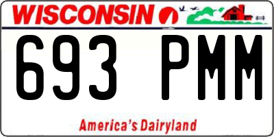 WI license plate 693PMM