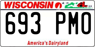 WI license plate 693PMO