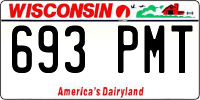 WI license plate 693PMT