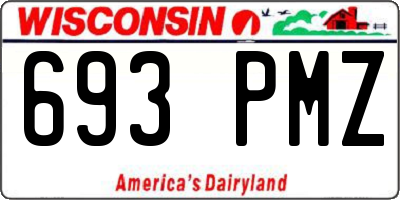 WI license plate 693PMZ