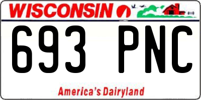 WI license plate 693PNC