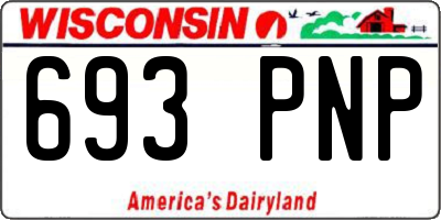 WI license plate 693PNP