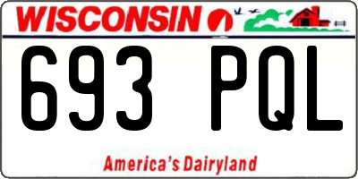 WI license plate 693PQL