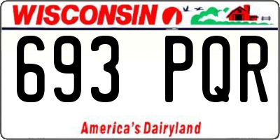 WI license plate 693PQR