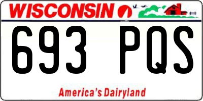 WI license plate 693PQS