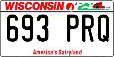 WI license plate 693PRQ