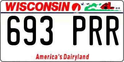 WI license plate 693PRR
