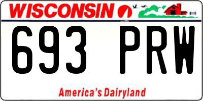 WI license plate 693PRW