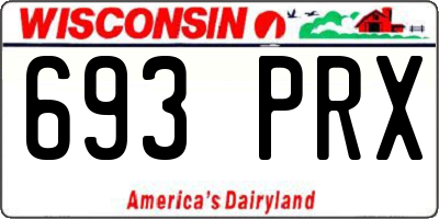 WI license plate 693PRX