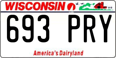 WI license plate 693PRY