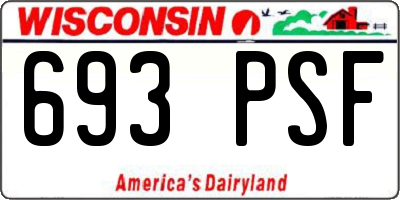 WI license plate 693PSF