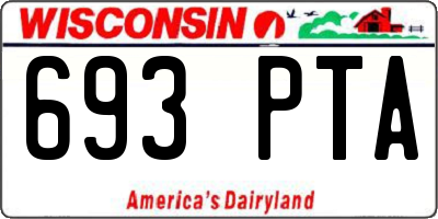 WI license plate 693PTA