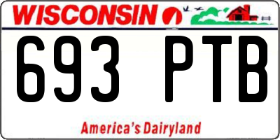 WI license plate 693PTB