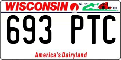 WI license plate 693PTC