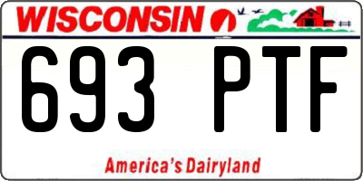 WI license plate 693PTF