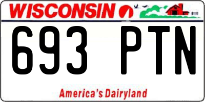 WI license plate 693PTN