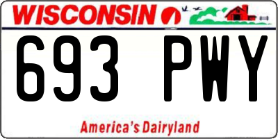 WI license plate 693PWY