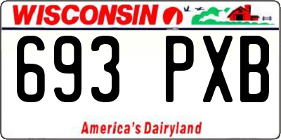 WI license plate 693PXB