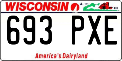 WI license plate 693PXE