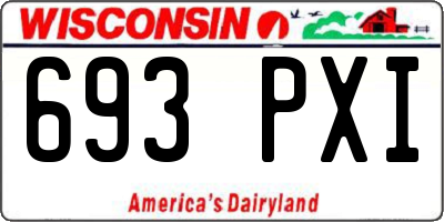 WI license plate 693PXI