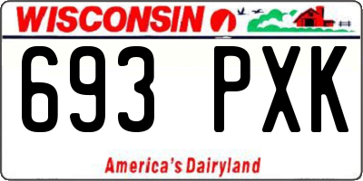 WI license plate 693PXK