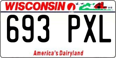 WI license plate 693PXL
