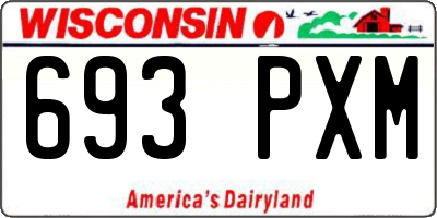 WI license plate 693PXM