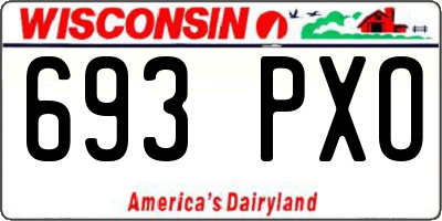 WI license plate 693PXO