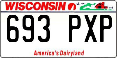 WI license plate 693PXP