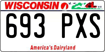 WI license plate 693PXS
