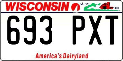 WI license plate 693PXT