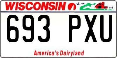 WI license plate 693PXU