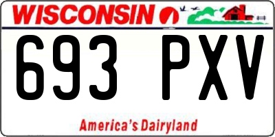 WI license plate 693PXV