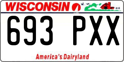 WI license plate 693PXX
