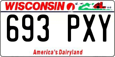 WI license plate 693PXY