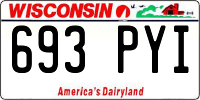 WI license plate 693PYI