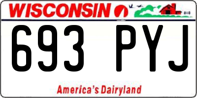 WI license plate 693PYJ