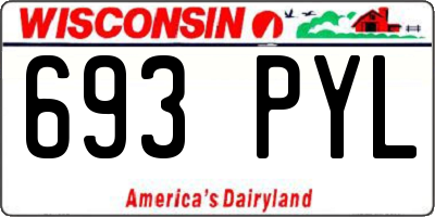 WI license plate 693PYL