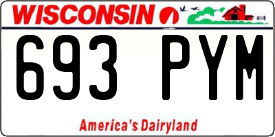 WI license plate 693PYM