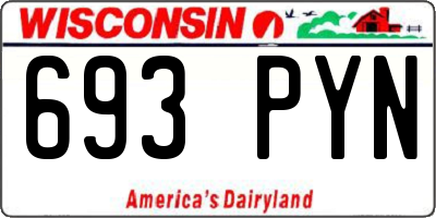 WI license plate 693PYN