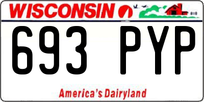 WI license plate 693PYP