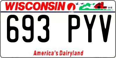 WI license plate 693PYV