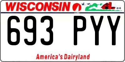 WI license plate 693PYY