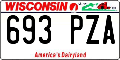 WI license plate 693PZA