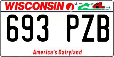 WI license plate 693PZB