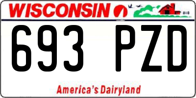 WI license plate 693PZD