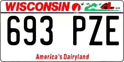 WI license plate 693PZE
