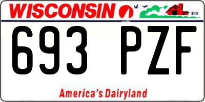 WI license plate 693PZF
