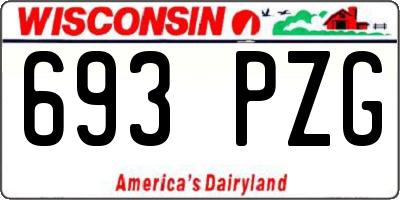 WI license plate 693PZG